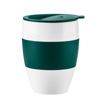 Термокружка Koziol Aroma To Go 2.0, бело-зелёная