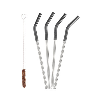 Трубочки для стаканов Klean Kanteen Steel Straws, black, 4 шт