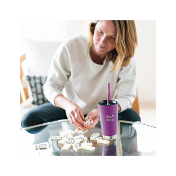 Термостакан Klean Kanteen Tumbler с трубочкой, Berry Bright, 473 мл