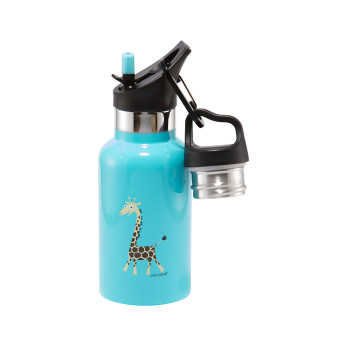 Детская термос-фляга Carl Oscar TEMPflask Giraffe, 350 мл, бирюзовая