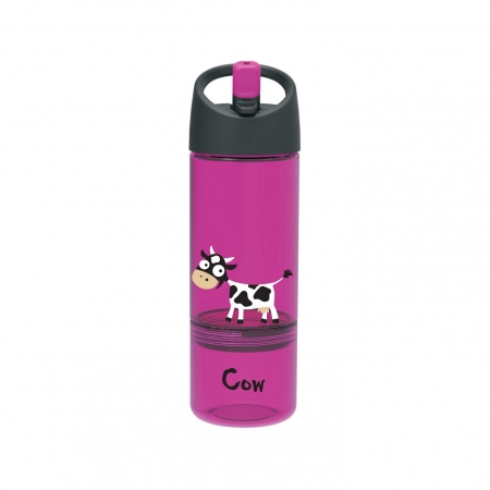 Детская бутылка Carl Oscar Cow, 2в1, фиолетовая