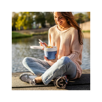 Ланч-бокс и соусница Koziol Club Bento Organic, синий