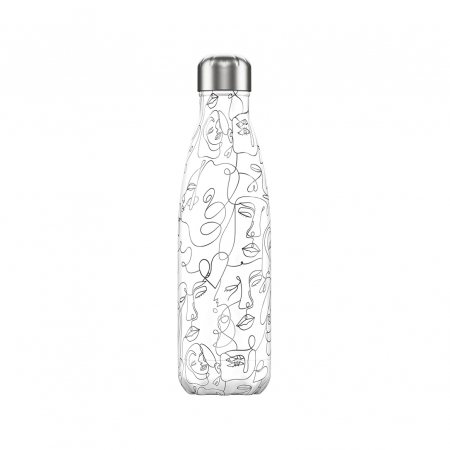 Термос Chilly's Bottles Line Drawing, 500 мл, Faces