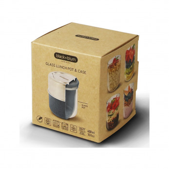 Ланч-бокс Black+Blum Glass Lunch pot, серый, 450 мл