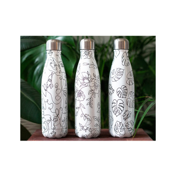 Термос Chilly's Bottles Line Drawing, 500 мл, Leaves
