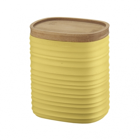 Емкость с бамбуковой крышкой Guzzini Tierra, 1 л, желтая