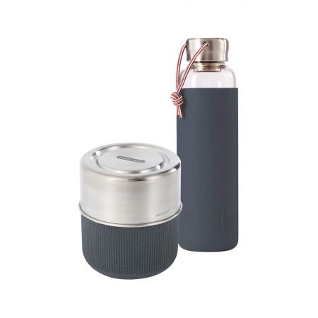 Бутылка для воды Black+Blum 600 мл + ланч-бокс Glass Lunch pot