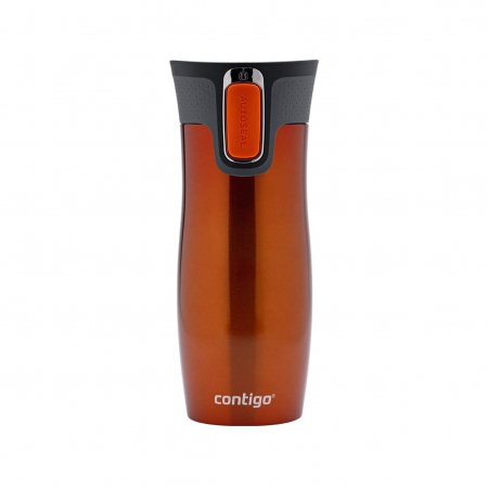 Термокружка Contigo West Loop Autoseal, 470 мл, оранжевая