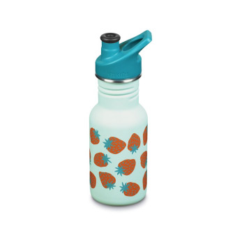 Детская бутылка Klean Kanteen Kid Classic Narrow Sport, Blue Tint Strawberries, 355 мл