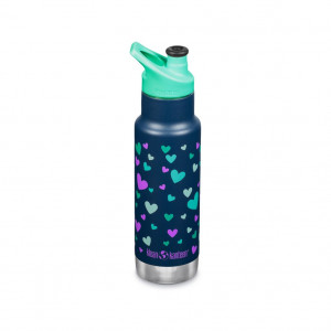 Детская термобутылка Klean Kanteen Insulated Kid Classic Narrow, Navy Hearts, 355 мл