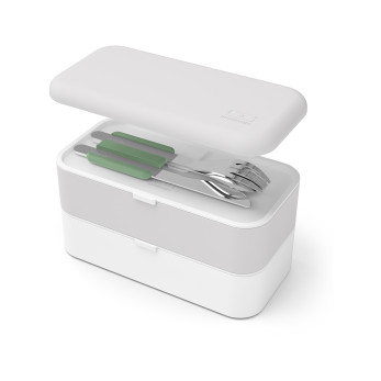 Набор столовых приборов в футляре Monbento MB Slim Box, зеленый