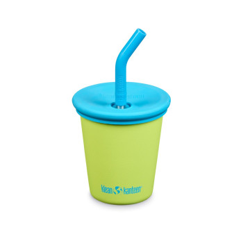 Детский стакан одностенный с трубочкой Klean Kanteen Kid Cup Straw Lid Juicy Pear, 296 мл