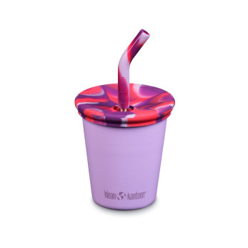 Детский стакан одностенный с трубочкой Klean Kanteen Kid Cup Straw Lid Crocus Petal, 296 мл 