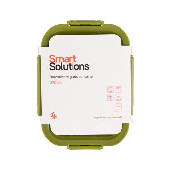 Контейнер в чехле Smart Solutions, 370 мл, зеленый